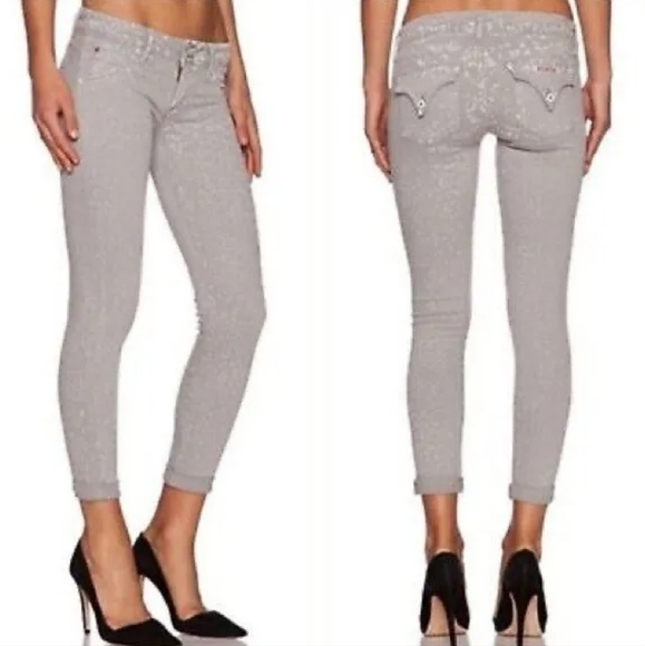 Hudson Kylie skinny crop grey leopard jeans - Picture 2 of 11